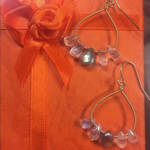 14 kt gold filled wire wrap design earrings